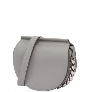 GIVENCHY INFINITY CHAIN CURB SMOOTH LEATHER SADDLE CROSSBODY BAG